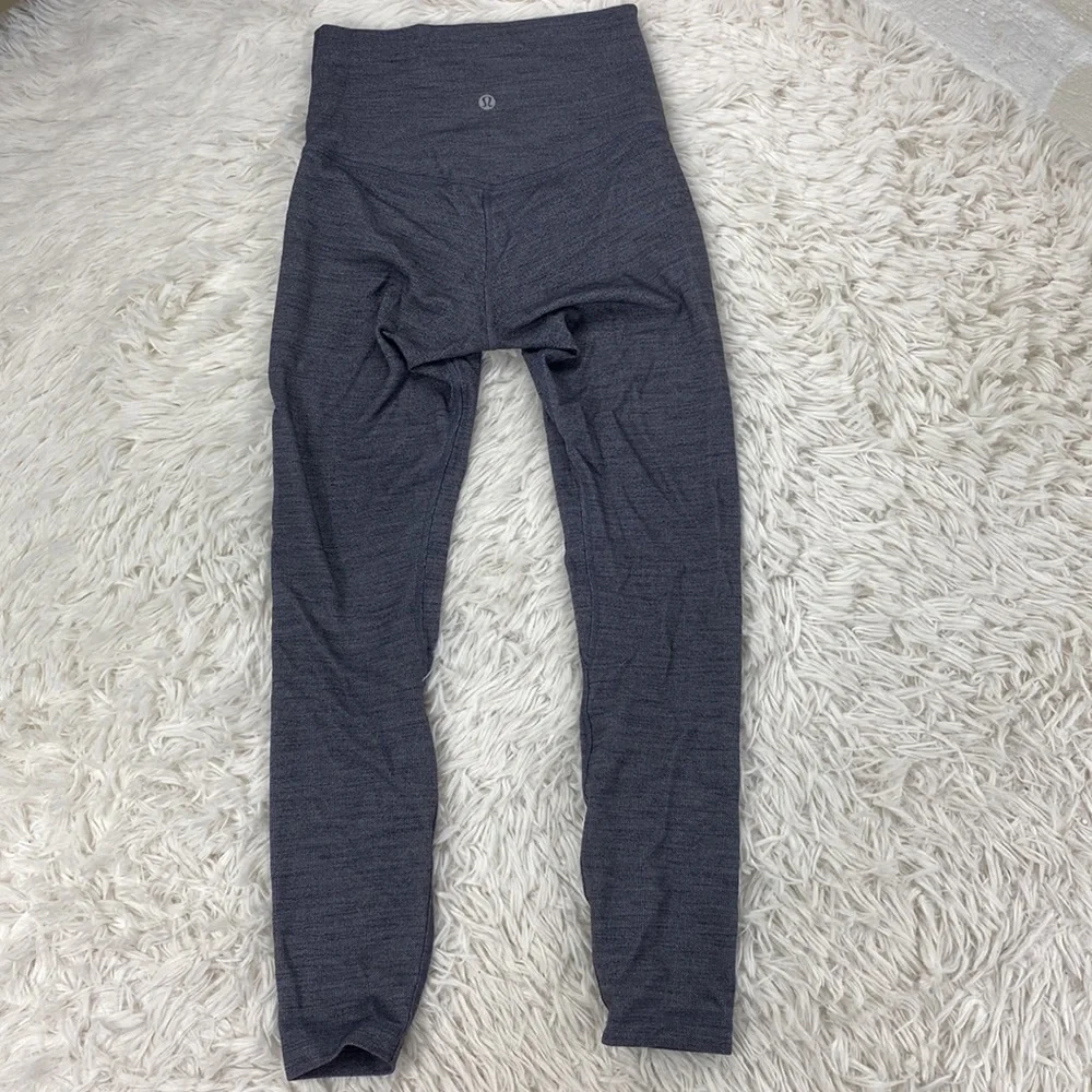 Lululemon Align Pant II 25" Mini Heathered Herringbone Heathered Black White - Picture 5 of 6